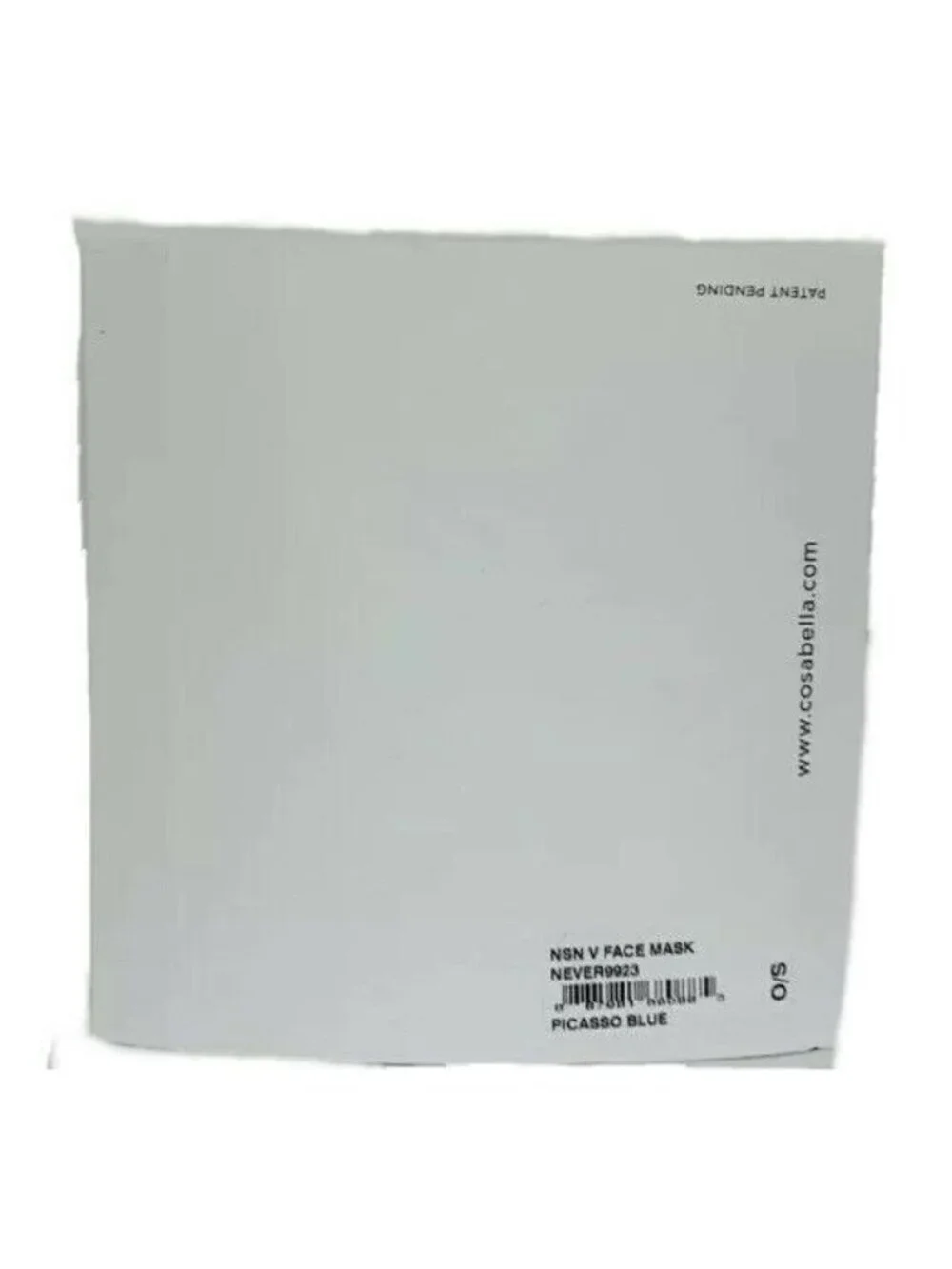 Cosabella Face Mask Never Say Never V in Picasso Blue NEVER9923 Pleated One Size